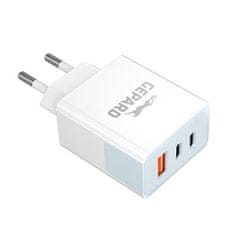 GEPARD PD 40W adaptér 2x USB-C + USB-A GSM1048 bílá