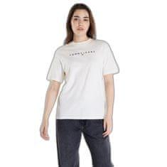 Tommy Hilfiger Tričko Tommy Jeans Relaxed New Linear Short Sleeve Tee Ancient White M Béžová