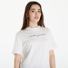 Tommy Hilfiger Tričko Tommy Jeans Relaxed New Linear Short Sleeve Tee Ancient White M Béžová