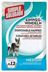 4DOGS Simple Solution Jednorázové Pleny Pro Feny M 12 Ks