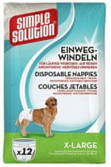 4DOGS Simple Solution Jednorázové Pleny Pro Feny Xl 12 Ks