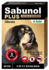 4DOGS Sabunol Obojek Plus Proti Blechám Pro Psa 90Cm