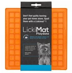 4DOGS Lickimat Playdate Čtverec Měkký Oranžový