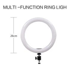 TopQ Stativ Ring Light 26 cm bluetooth + s LED osvětlením 1,6m černý