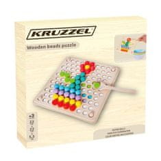 Kruzzel Dřevěné korálkové puzzle 22403