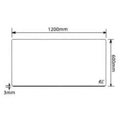 NanoRS podložka na stů, 1200x600x3mm, černá, RS173