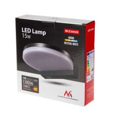 Maclean LED lampa, šedá barva, 15W, IP65, 1300lm, neutrální bílá barva (4000K) MCE346 GR