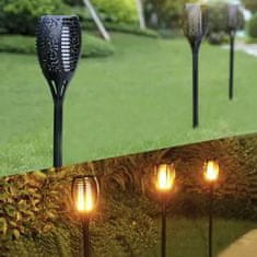 MG Garden Torch solární lampa 4ks, černá