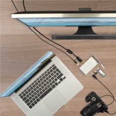 Hama USB Hub Multiport, 8 připojení, 3x USB-A, 2x USB-C, VGA, HDMI, LAN