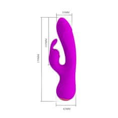 PRETTY LOVE Vibrátor S Masérem Klitorisu 17Cm Usb 12Režimů