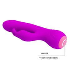 PRETTY LOVE Vibrátor S Masérem Klitorisu 17Cm Usb 12Režimů