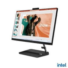 Lenovo All In One stolní počítač IdeaCentre/AIO 3 24IAP7/23,8&apos;&apos;/FHD/i3-1215U/8GB/256GB SSD/UHD/W11H/Black/2R (F0GH00YECK)