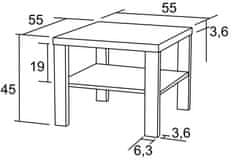 BRADOP Bradop konferenční stůl Lubko 55×55