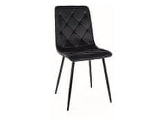 Signal Jídelní židle JERRY velvet černá/černá