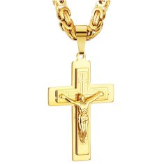 IZMAEL Pánsky náhrdelník Religion-Zlatá/70cm KP32527