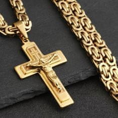 IZMAEL Pánsky náhrdelník Religion-Zlatá/70cm KP32527