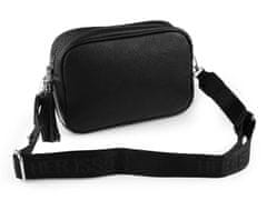 Kraftika 1ks černá dámská / dívčí kabelka crossbody s popruhem 25x17