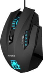 Crono myš CM648/ gaming/ optická/ drátová/ 4000 dpi/ LED podsvícení/ 11 tlačítek/ USB/ černo-modrá