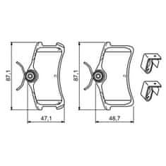 Bosch Brzdové destičky 87,1mm Toyota COROLLA Liftback (_E11_) - Bosch