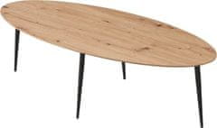 KONDELA Konferenční stolek, dub artisan/černá, SANAM