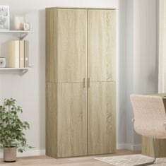 shumee Skříň highboard dub sonoma 80 x 35 x 180 cm kompozitní dřevo