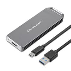 Qoltec Hliníkový Kryt SSD M.2 USB-C | 2TB | 10Gb/s