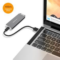 Qoltec Hliníkový Kryt SSD M.2 USB-C | 2TB | 10Gb/s