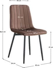 KONDELA Židle, hnědá Velvet látka/černá, RAMITA TYP 1