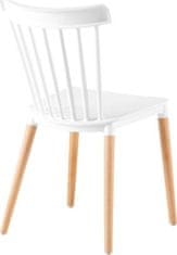 KONDELA Jídelní židle, bílá/buk, ZOSIMA