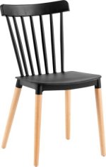 KONDELA Jídelní židle, černá/buk, ZOSIMA