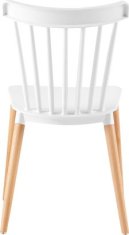 KONDELA Jídelní židle, bílá/buk, ZOSIMA