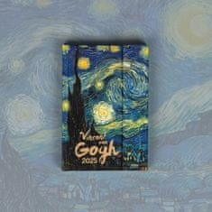 Grooters NOTIQUE Týdenní magnetický diář Vincent van Gogh 2025, 11 x 16 cm