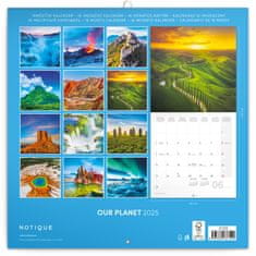 Presco Publishing NOTIQUE Poznámkový kalendář Naše planeta 2025, 30 x 30 cm