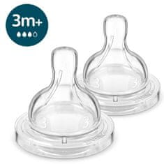 Philips Avent Dudlík na láhev Anti-colic střední průtok 3m+, 2 ks