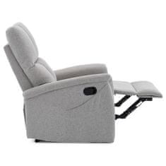 Autronic Relaxační křeslo Relaxační křeslo, manuální ovládání, světle šedá látka (TV-916 SIL2)