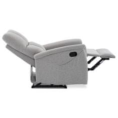 Autronic Relaxační křeslo Relaxační křeslo, manuální ovládání, světle šedá látka (TV-916 SIL2)