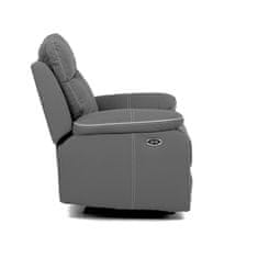 Autronic Relaxační křeslo TV a relaxační křeslo s elektrickým ovládáním, potah šedá ekokůže (TV-4134 GREY)
