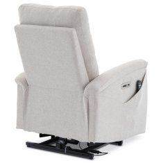 Autronic Relaxační křeslo Relaxační masážní křeslo s výhřevem,8bodová vibrační masáž, zvedací systém, USB, krémová látka (TV-929 CRM2)