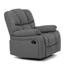 Autronic Relaxační křeslo TV a relaxační křeslo, manuální polohování, potah tmavě šedá ekokůže (TV-4075 GREY)