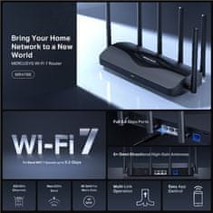 Mercusys Wi-Fi router MR47BE, Wi-Fi 7 - černý