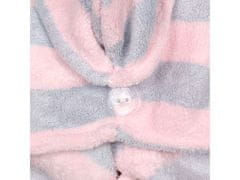 sarcia.eu Růžový a šedý pruhovaný turban na vlasy, ručník na vlasy 