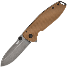 CRKT CR-2495B Squid XM Brown kapesní nůž 7,5 cm, Black Stonewash, hnědá, G10