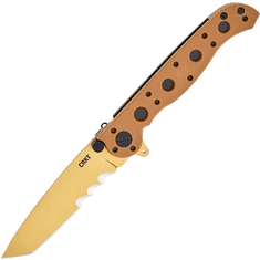 CRKT CR-M16-10DZ M16-10DZ Desert Tan Veff Serrations kapesní nůž 8 cm, pouštní celohnědá, GRN