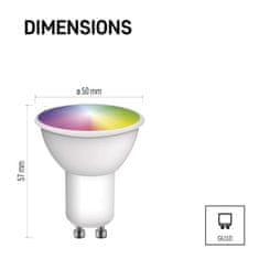 Emos Chytrá LED žárovka GoSmart MR16 / GU10 / 4,8 W (35 W) / 400 lm / RGB / stmívatelná / WiFi