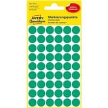 Avery Zweckform Kulaté etikety Avery, zelené, průměr 12 mm, 270 ks