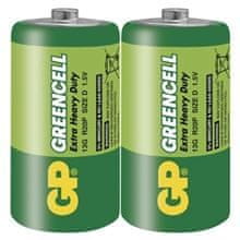 GP Zinková baterie Greencell D, R20, 1,5V, 2 ks