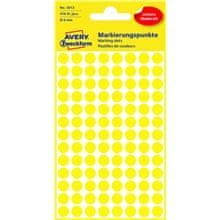 Avery Zweckform Kulaté etikety Avery, žluté, průměr 8 mm, 416 ks