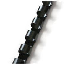 Q-Connect Plastové hřbety, 10 mm, černé, 100 ks