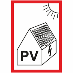 sapro Nálepka "PV symbol na fotovoltaiku" A7