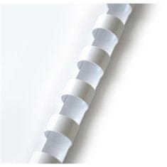 Q-Connect Plastové hřbety, 10 mm, bílé, 100 ks